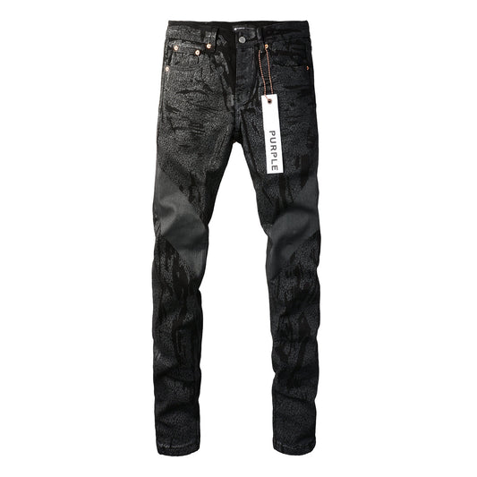 PURPLE Jeans Coating Texture Personalized Fashion Trend High quality pants 9026